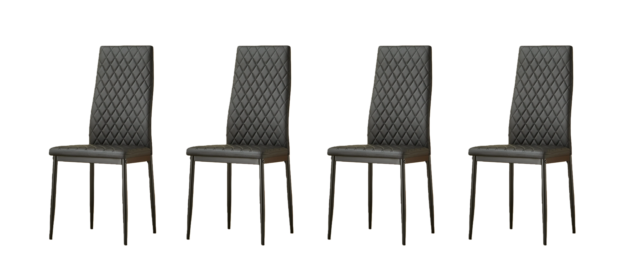 Darcie Marble Top Dining Table with Emily Leather Chairs - Image 8
