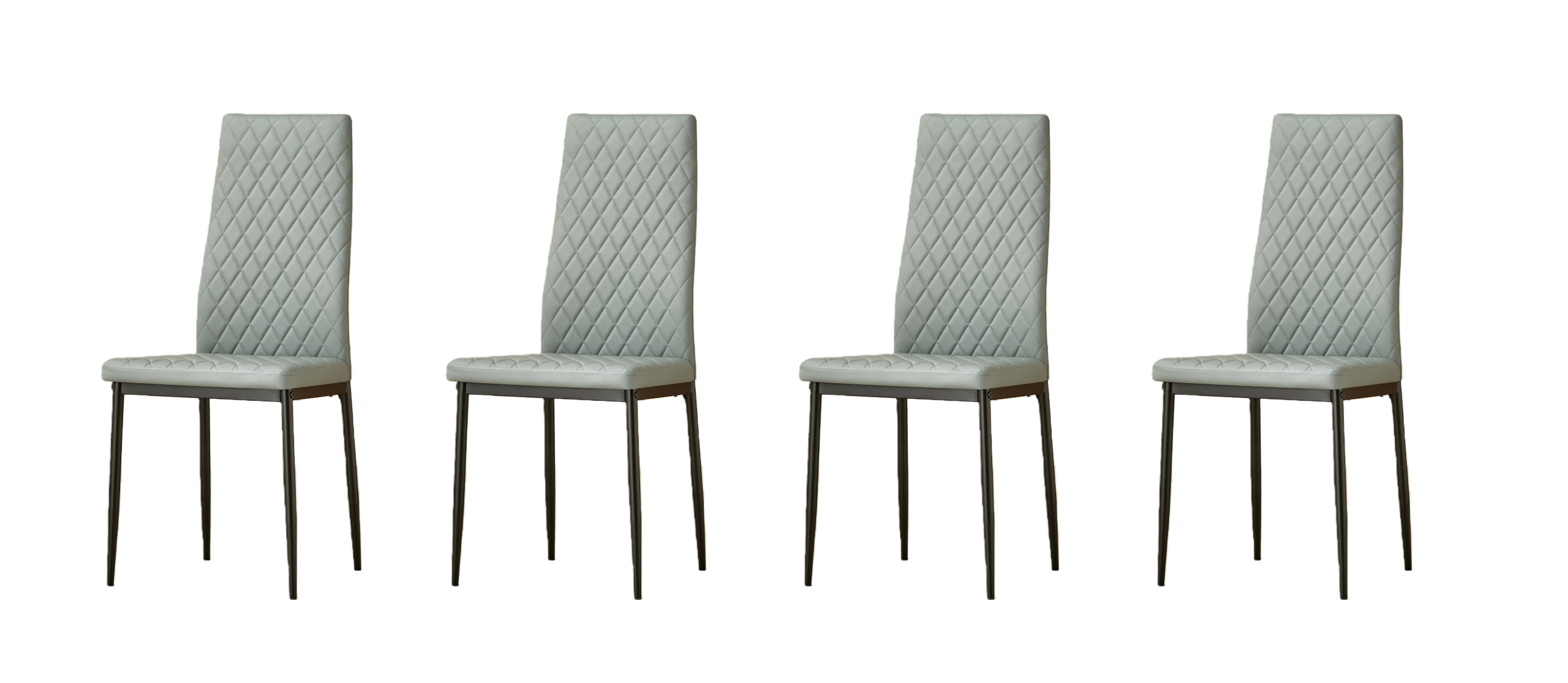 Kayci Round Oak Dining Table with 4 Emily Chairs - Grey - Image 6