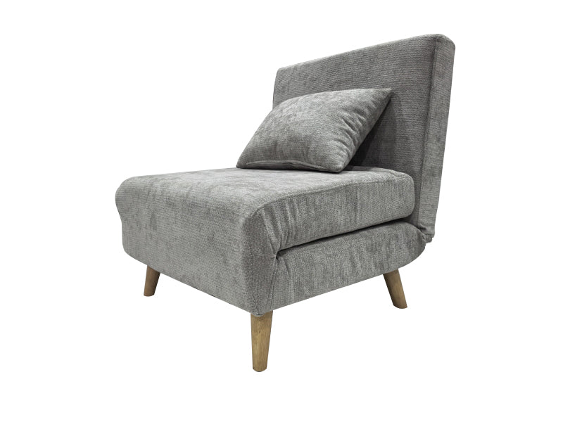 Joel Uno Single Chair Sofa Bed - Grey - Image 3