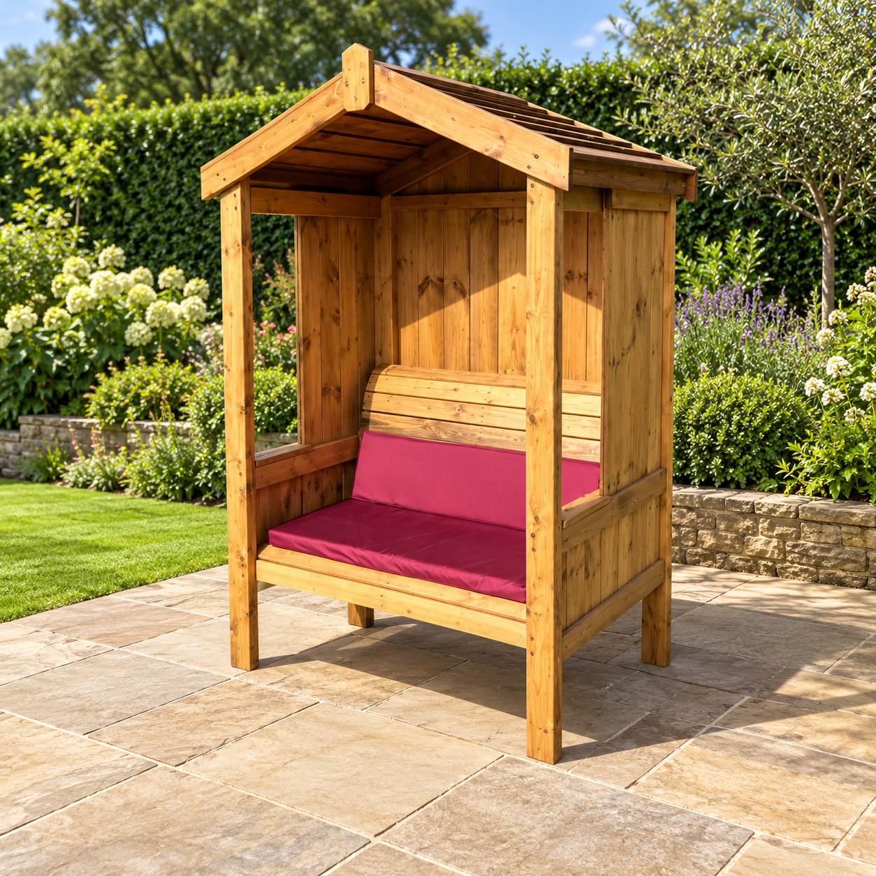 The Kingsley Two & Three-Seater Wooden Garden Arbour - Collection - Image 3