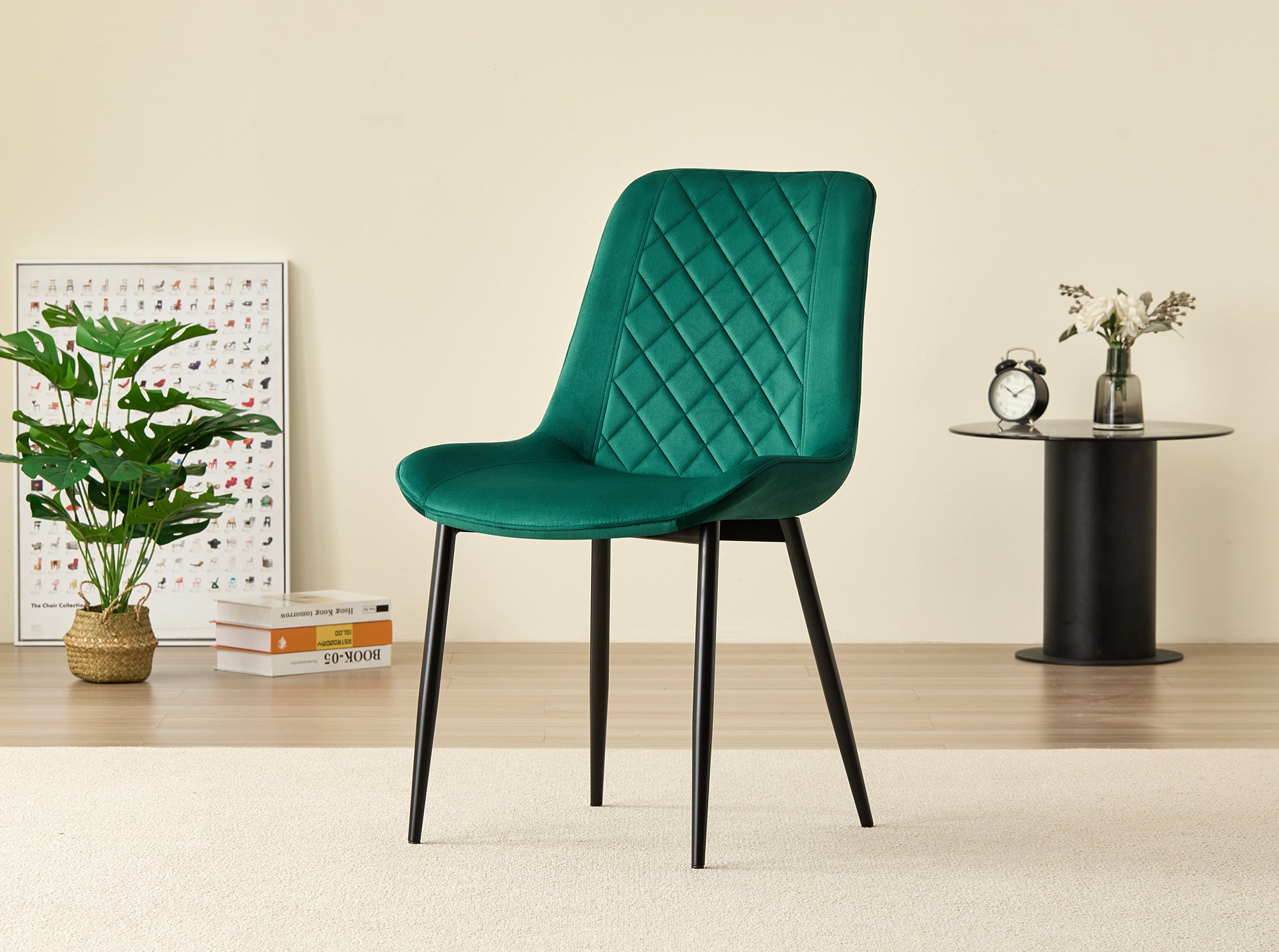 Skyla-Mae Dining Table with 4 Amelia Velvet Chairs - Image 12