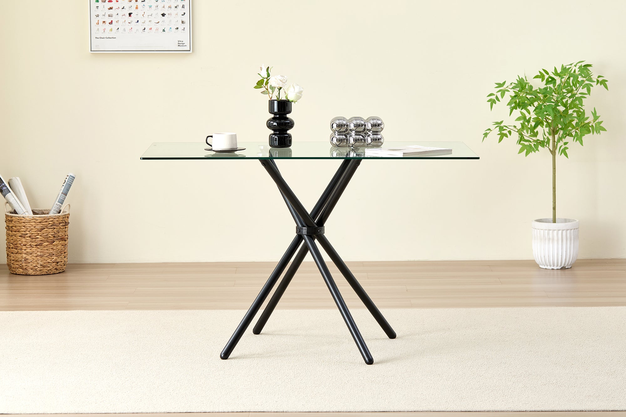 Skyla-Mae Dining Table with 4 Amelia Velvet Chairs - Image 26