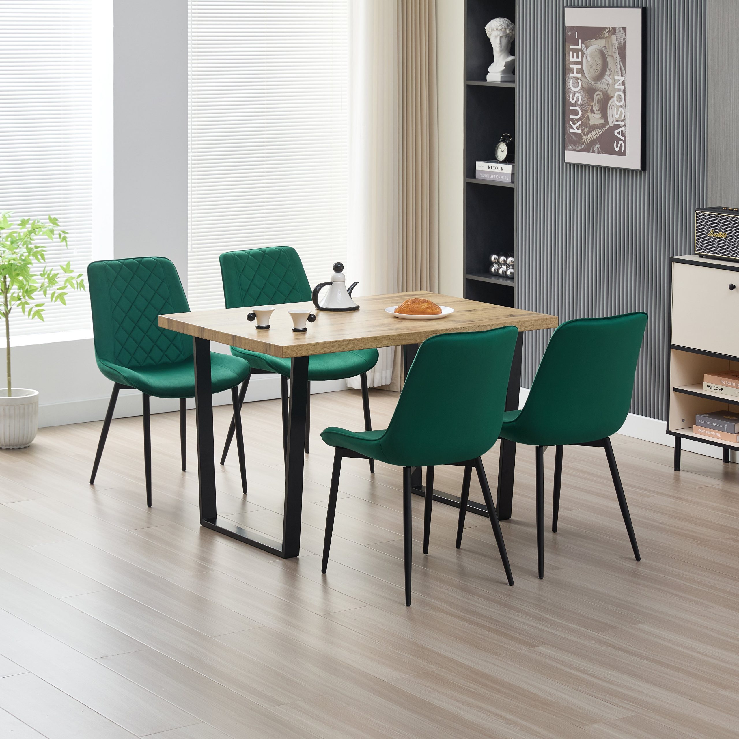 Margot Dining Table with 4 Amelia Chairs - Image 4