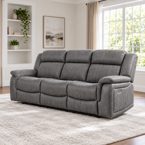 Miles-Moore Reclining Sofa Suite - 3 seater, Electric, With Console