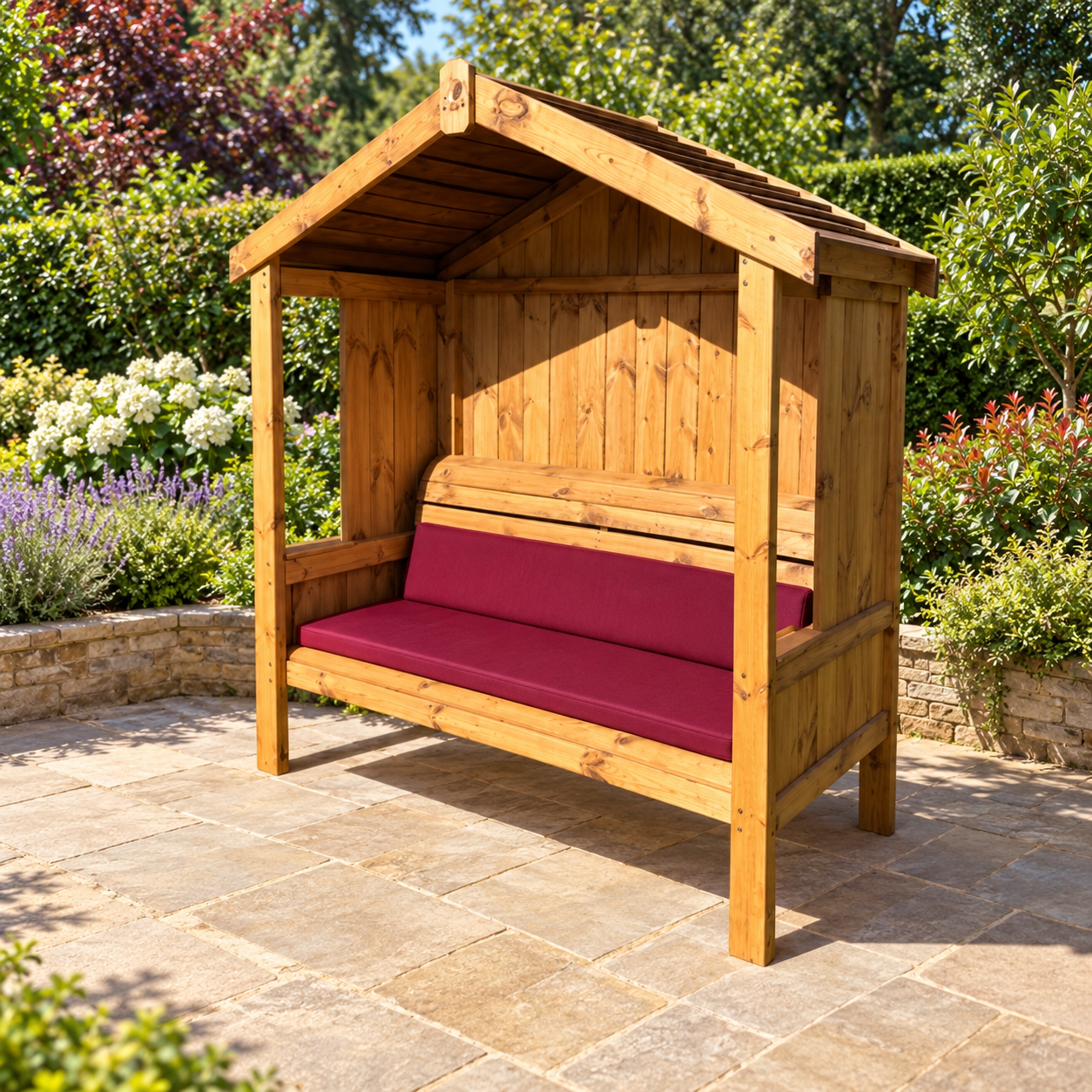 The Kingsley Two & Three-Seater Wooden Garden Arbour - Collection - Image 5