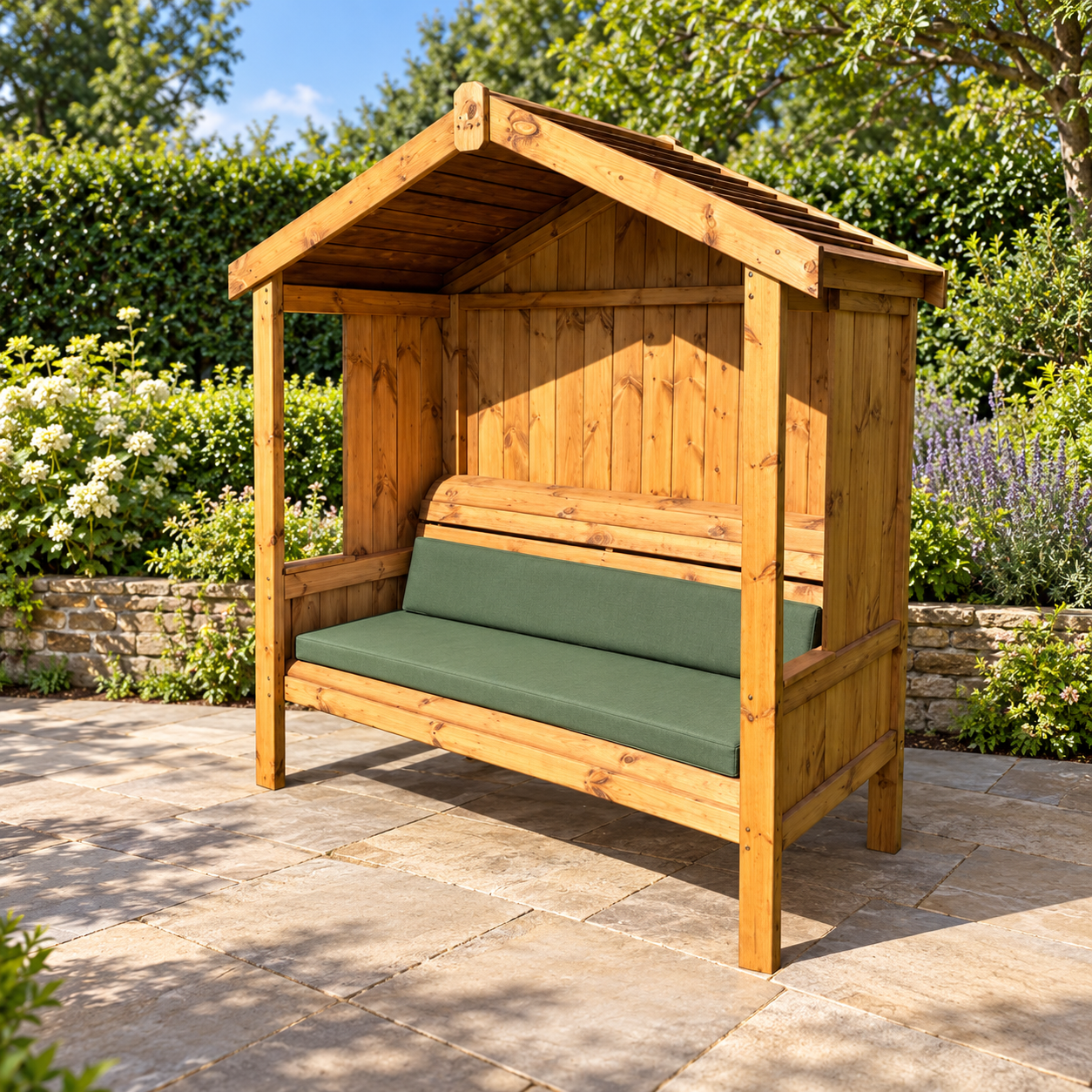 The Kingsley Two & Three-Seater Wooden Garden Arbour - Collection - Image 6
