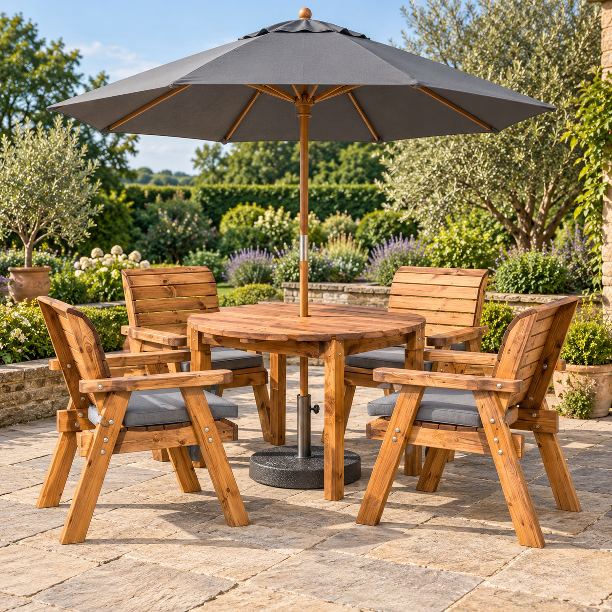 The Ashford Round Garden Dining Set - Collection