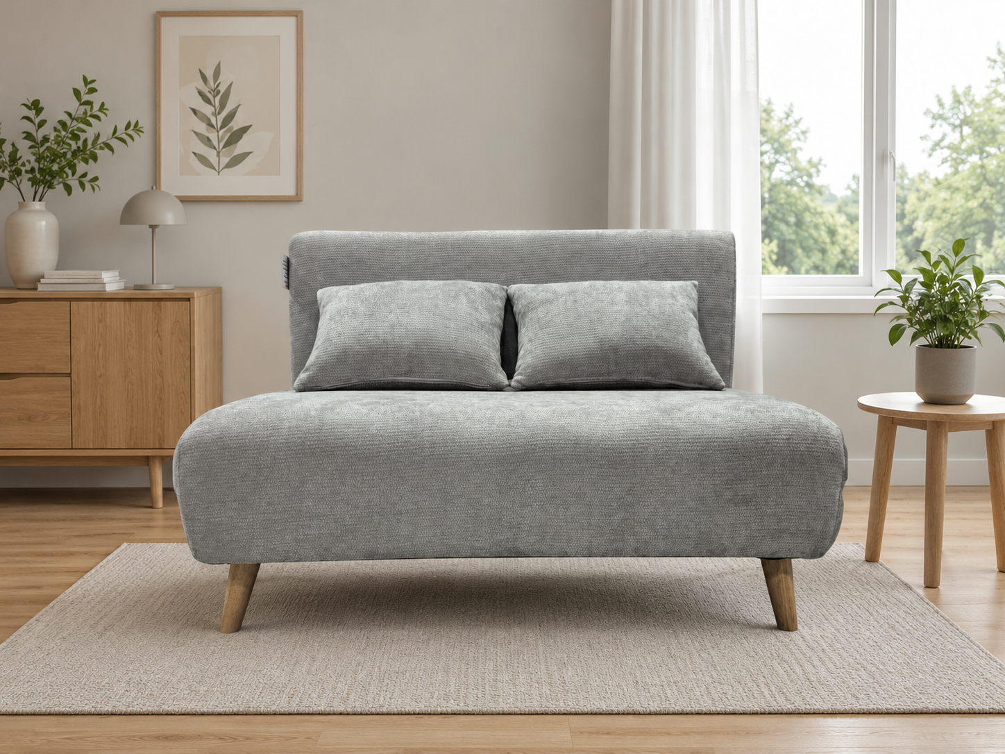 Joshua Duo Two Seat Sofa Bed - Grey