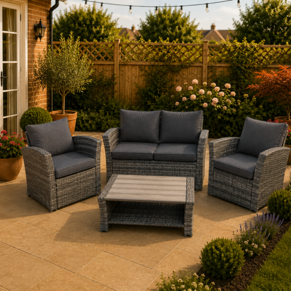The Seth 4 Seat Rattan Sofa Lounge Set
