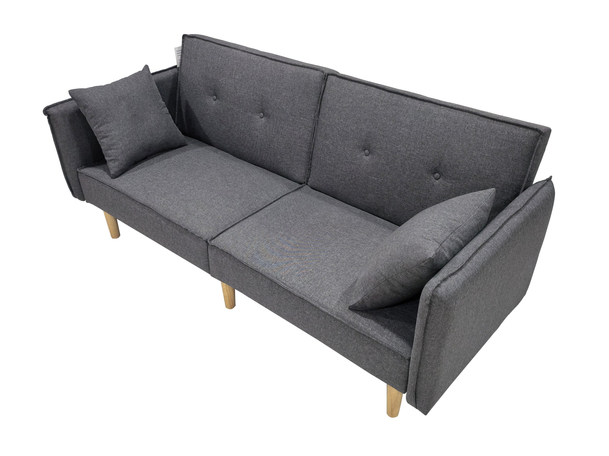 Finnley Two Seat Sofa Bed - Grey - Image 3