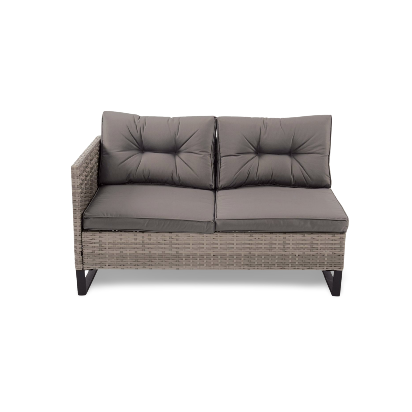 The Scarlett Grey Firepit Rattan Corner with Storage - Image 6