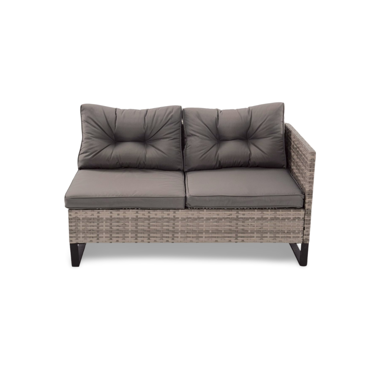 The Scarlett Grey Firepit Rattan Corner with Storage - Image 7