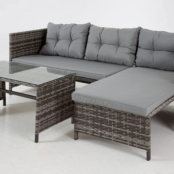 The Rydal Water Grey Corner Rattan Set