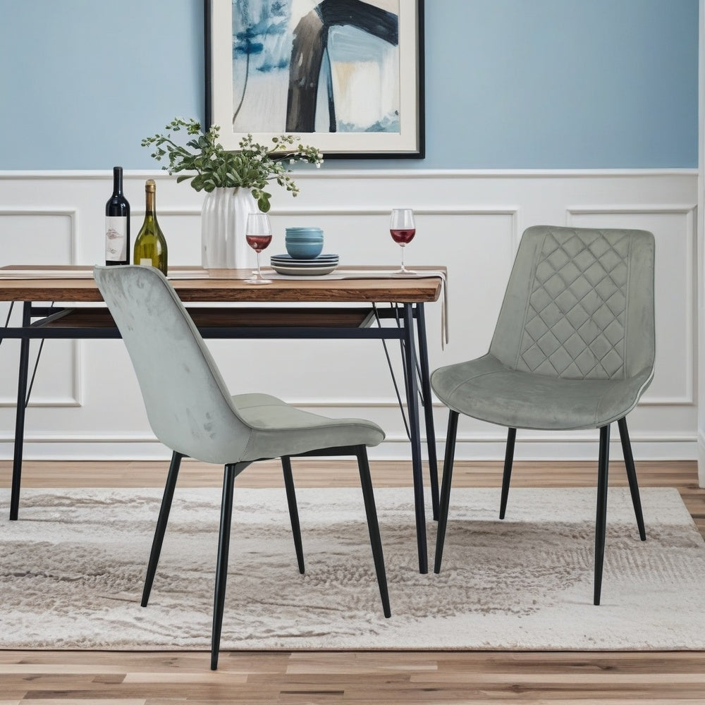 Amelia Velvet Comfort Dining Chairs - Set of 2