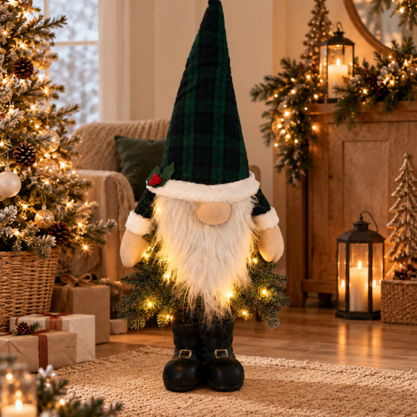 Hamish the Highland Gnome - Light-Up Tartan Gnome