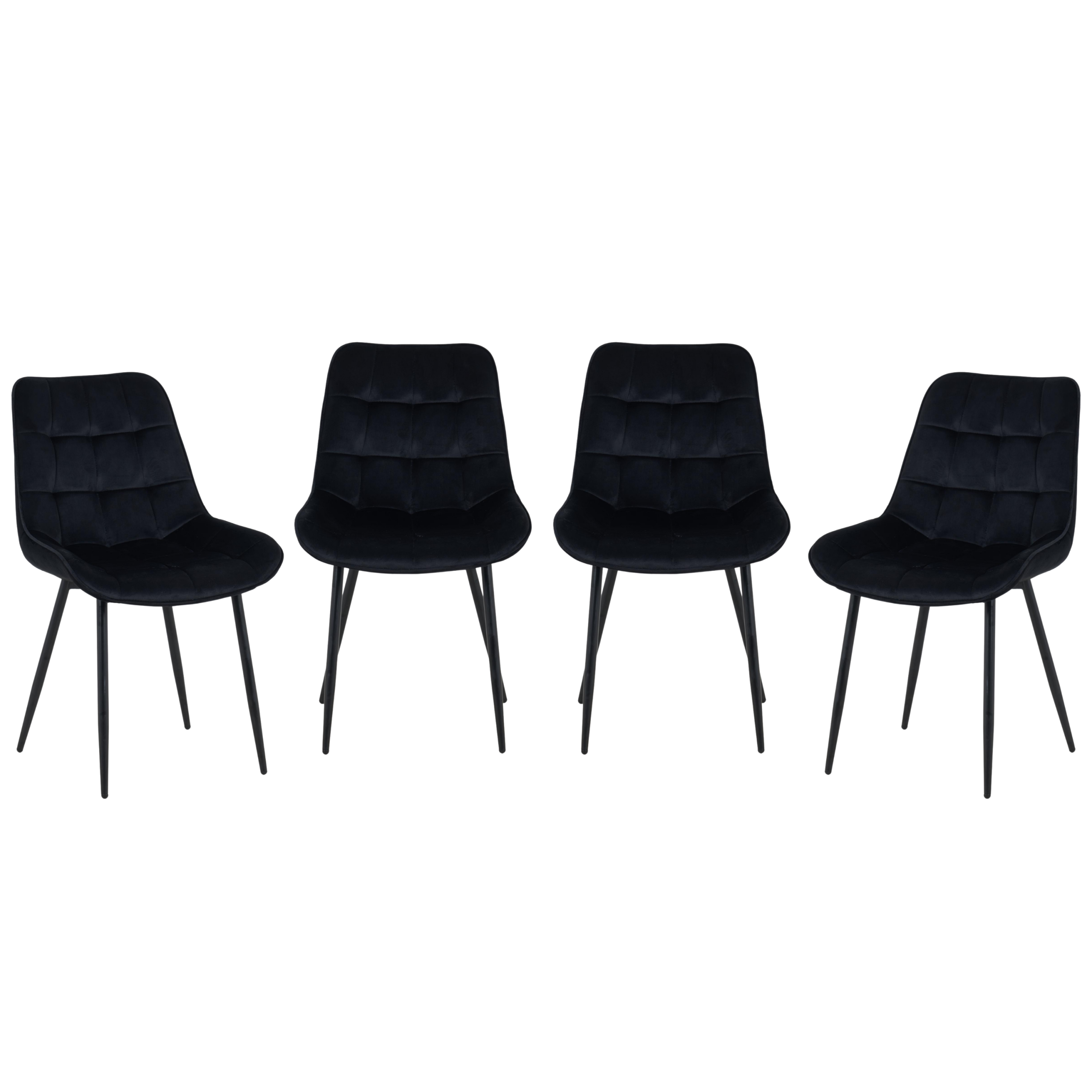 Skyla-Mae Dining Table with 4 Erica Velvet Chairs - Image 3