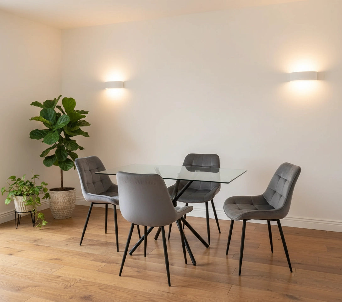 Skyla-Mae Dining Table with 4 Erica Velvet Chairs - Image 16