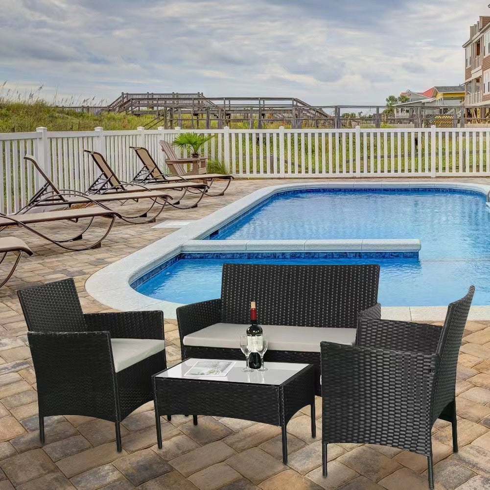 June 4 Piece Garden Rattan Set - Image 2