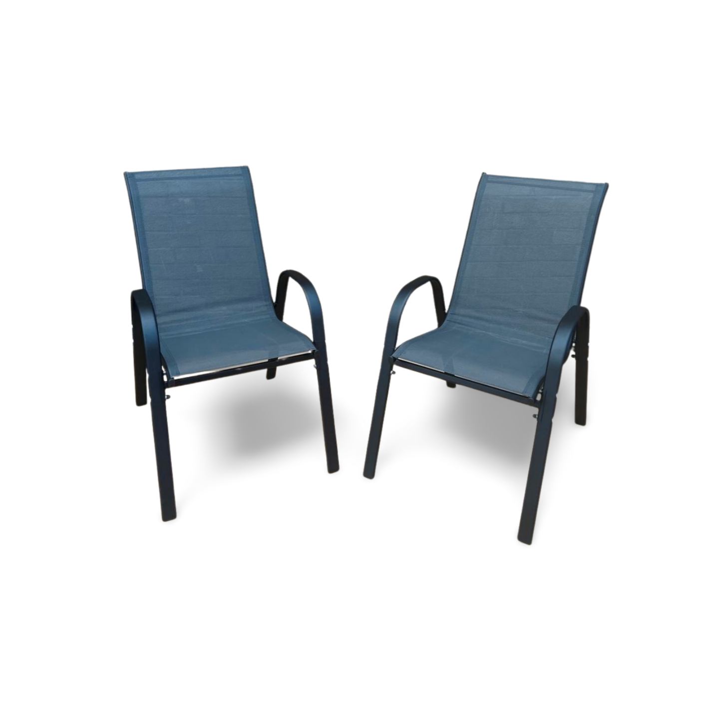 Grey Stacking Garden Dining Chairs - Set of 4