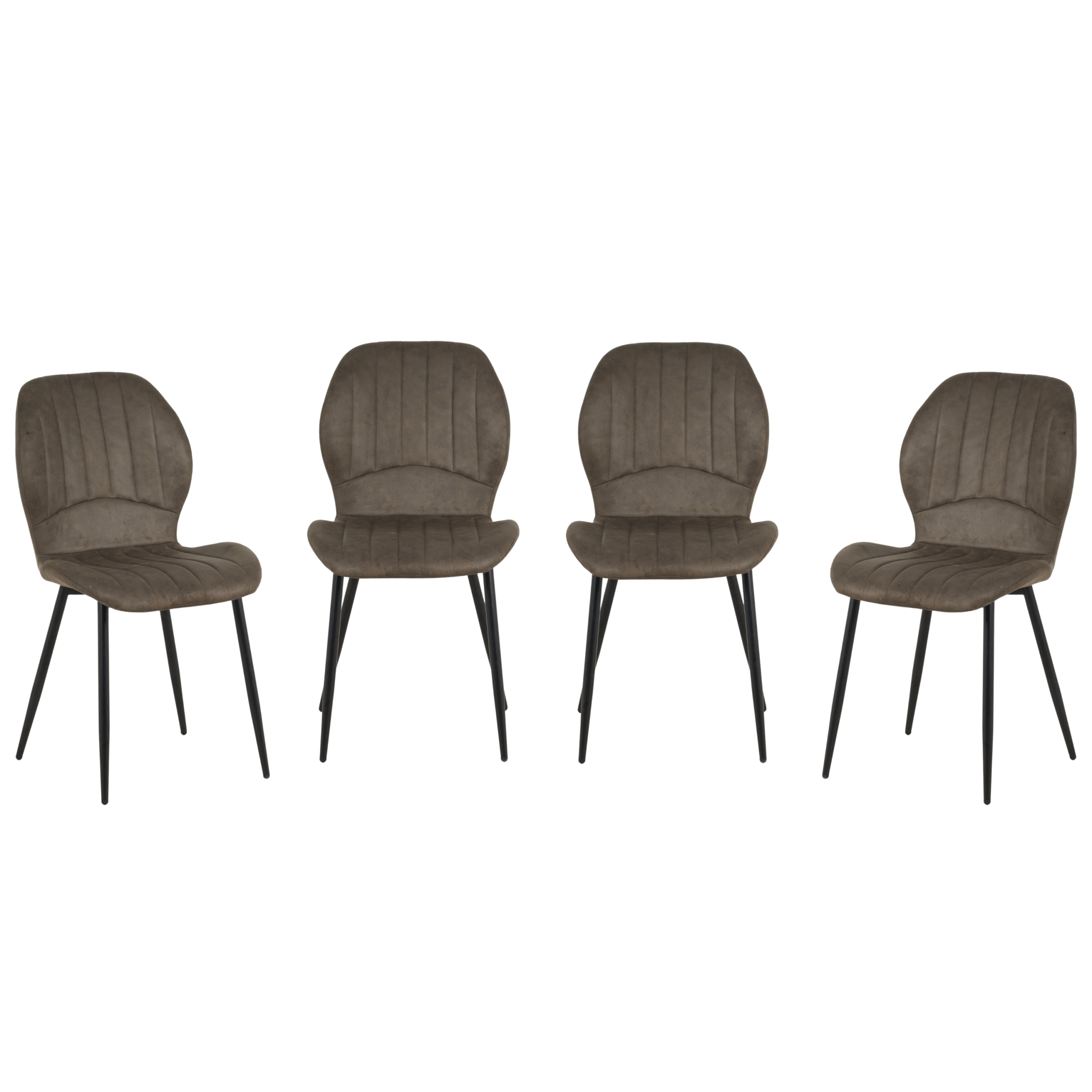 Kayci Round Oak Dining Table with 4 Jaydn Chairs - Grey - Image 6