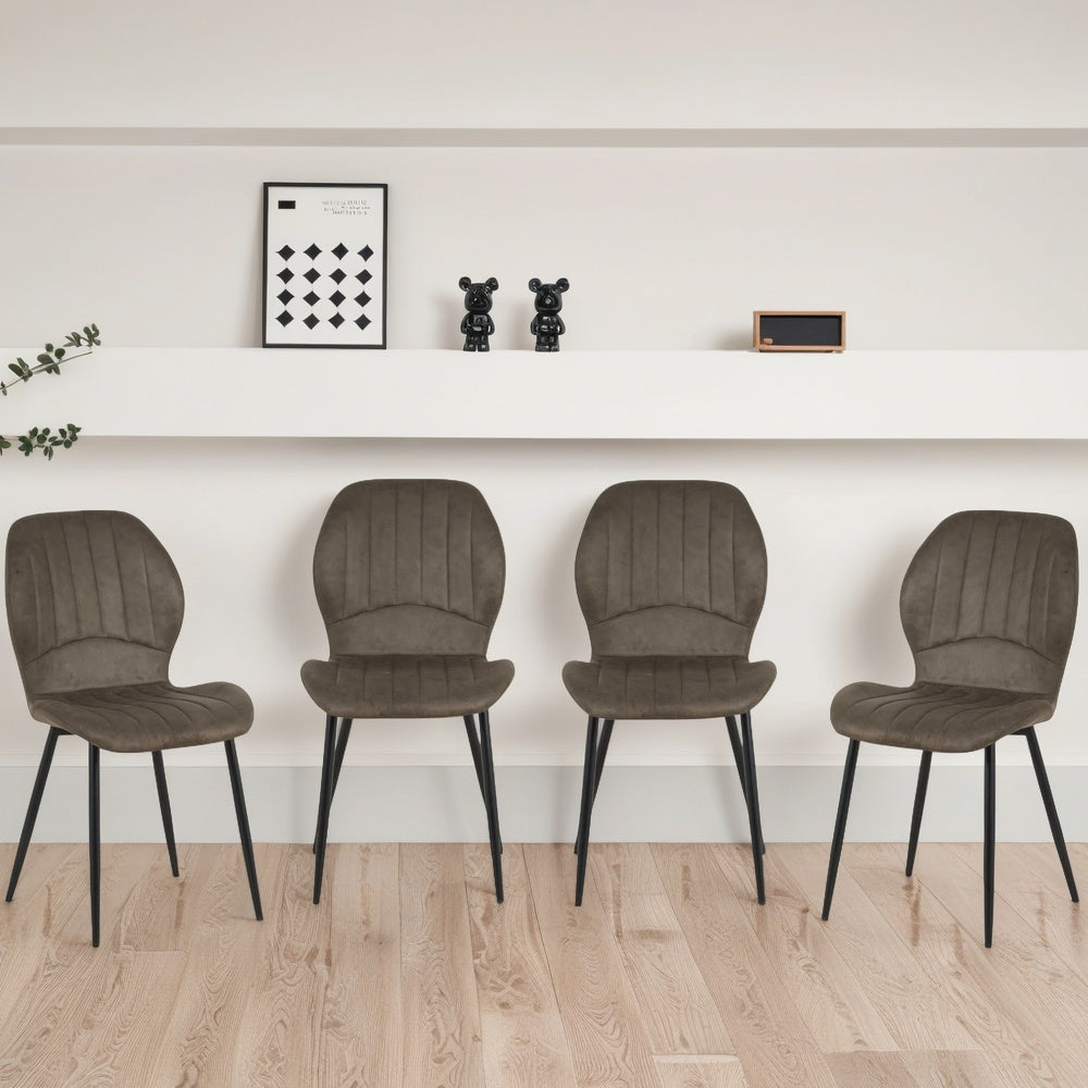 Elsie Dining Table with 4 Jaydn Leather Chairs - Image 3