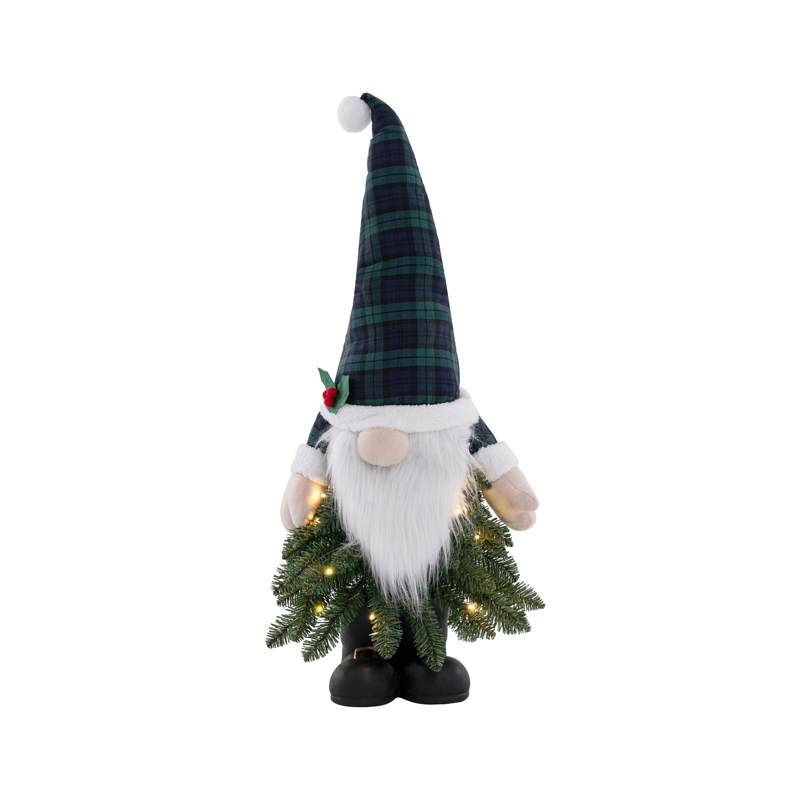Hamish the Highland Gnome - Light-Up Tartan Gnome - Image 2