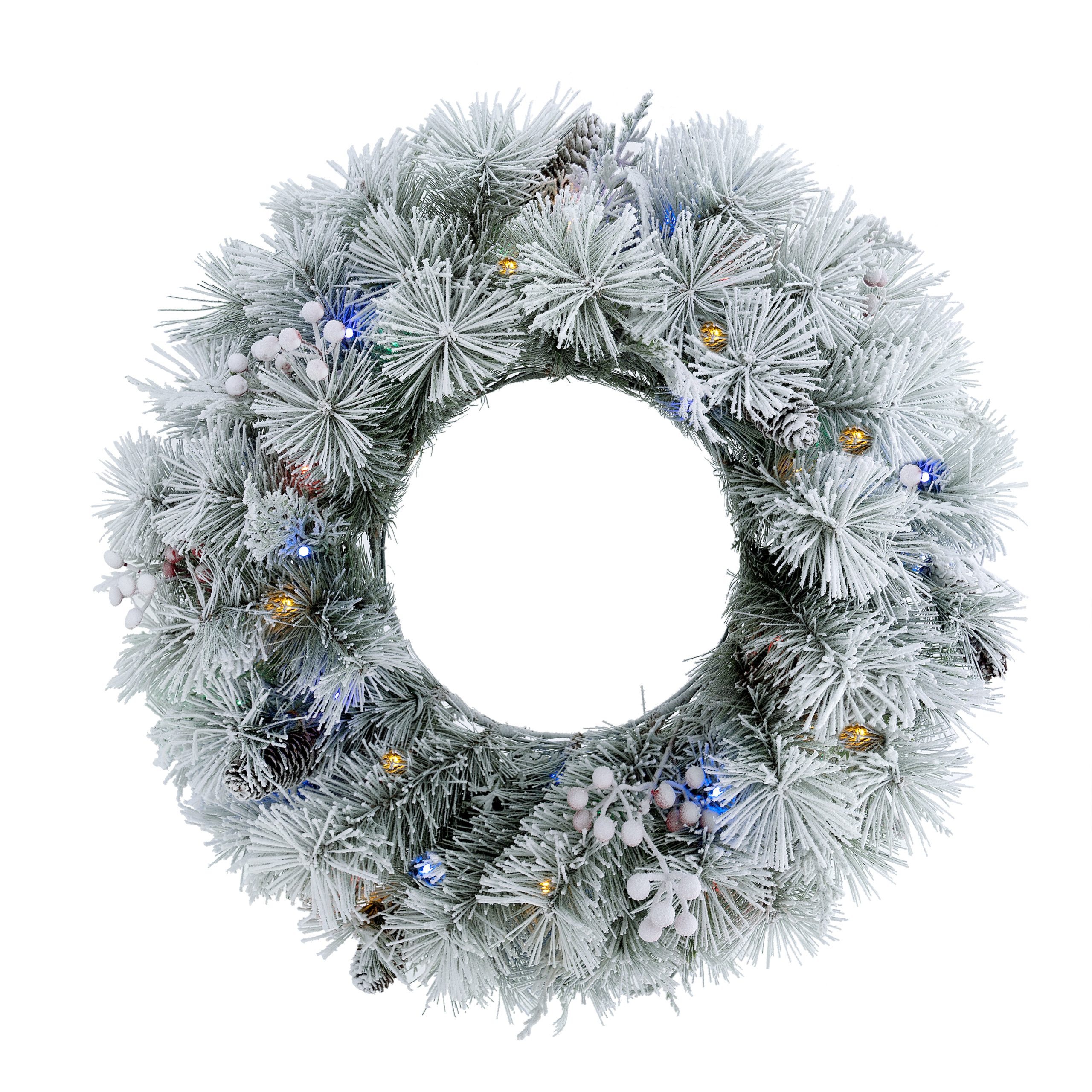 Snowfall Sparkle Christmas Wreath - Image 2