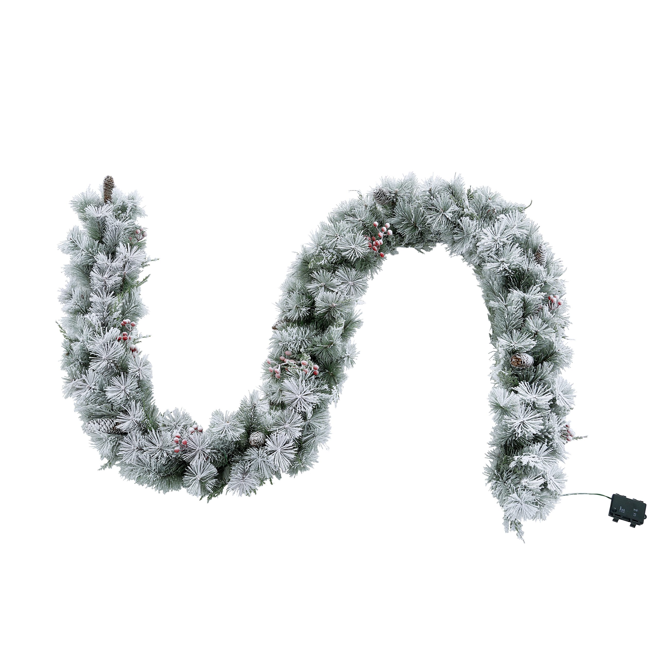 Snowfall Sparkle Glow Christmas Garland - Image 2