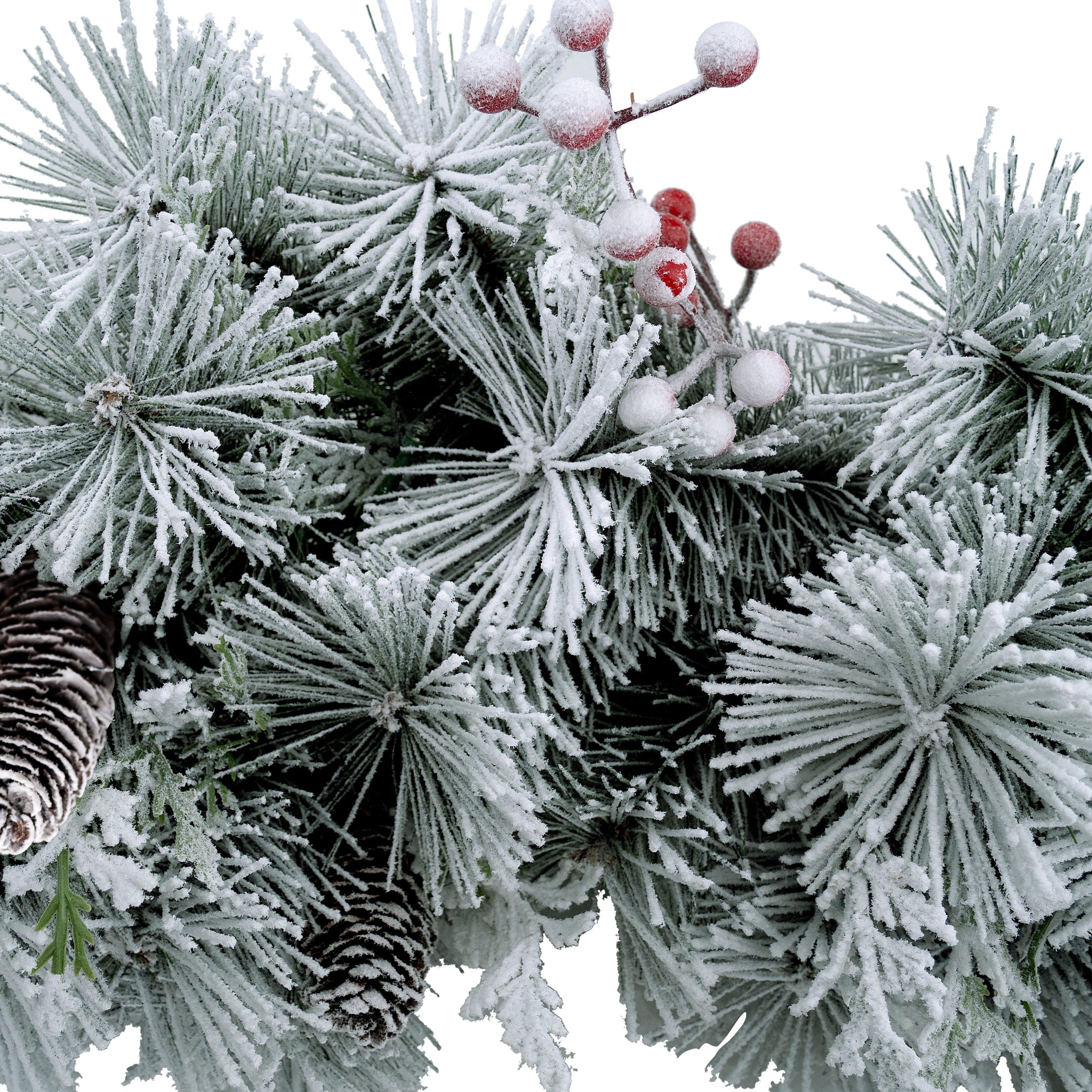 Snowfall Sparkle Glow Christmas Garland - Image 3