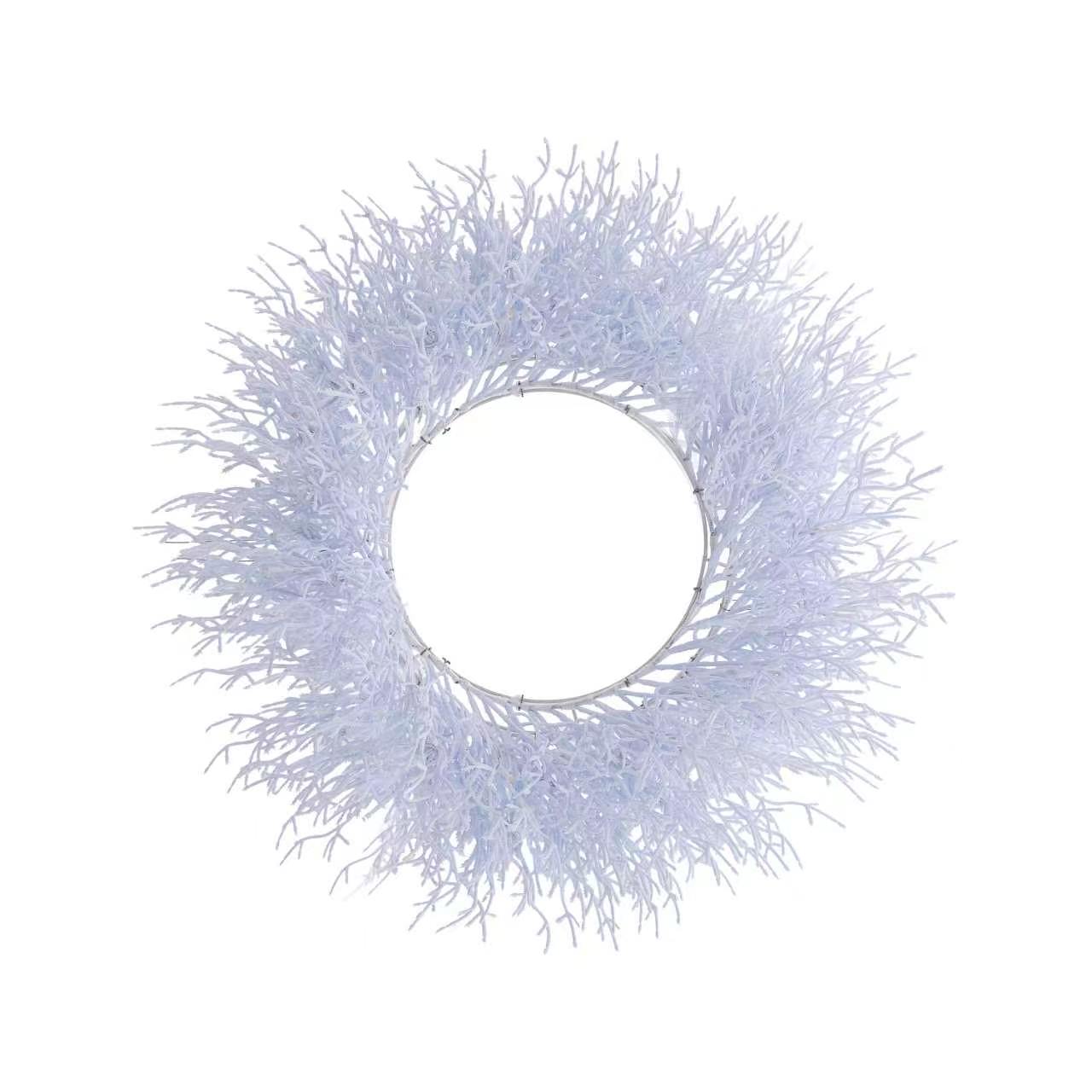 Arctic Snowdrift Christmas Wreath – Warm White LED Lights - Image 2