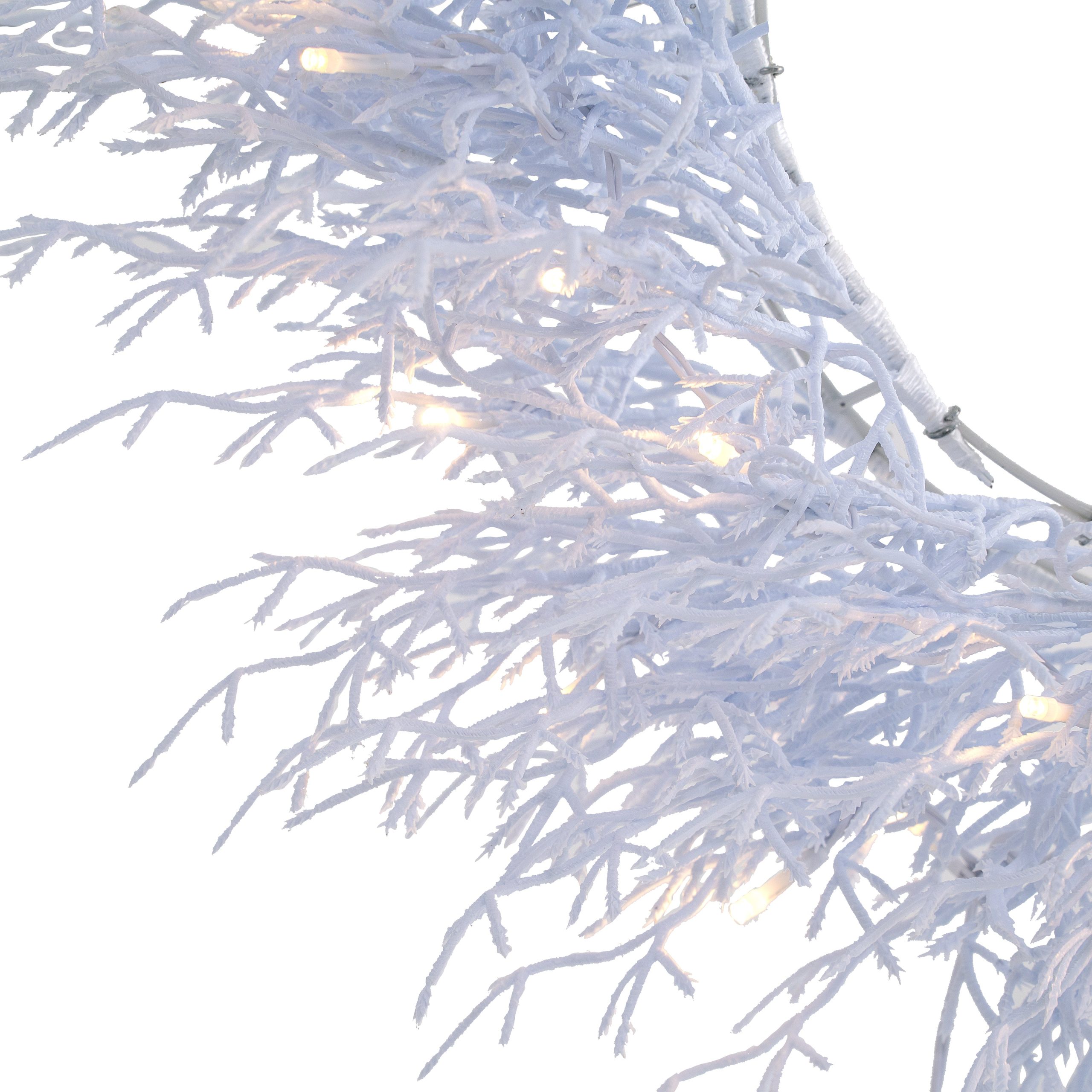 Arctic Snowdrift Christmas Wreath – Warm White LED Lights - Image 3