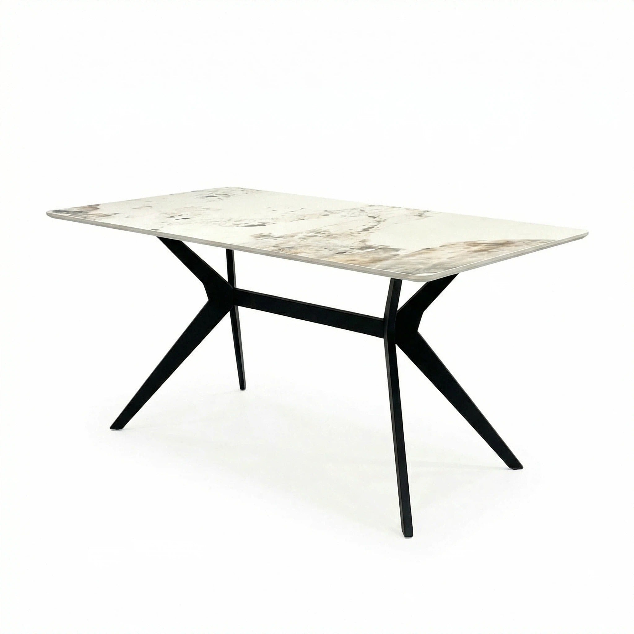 Darcie Marble Top Rectangular Dining Table - Image 4