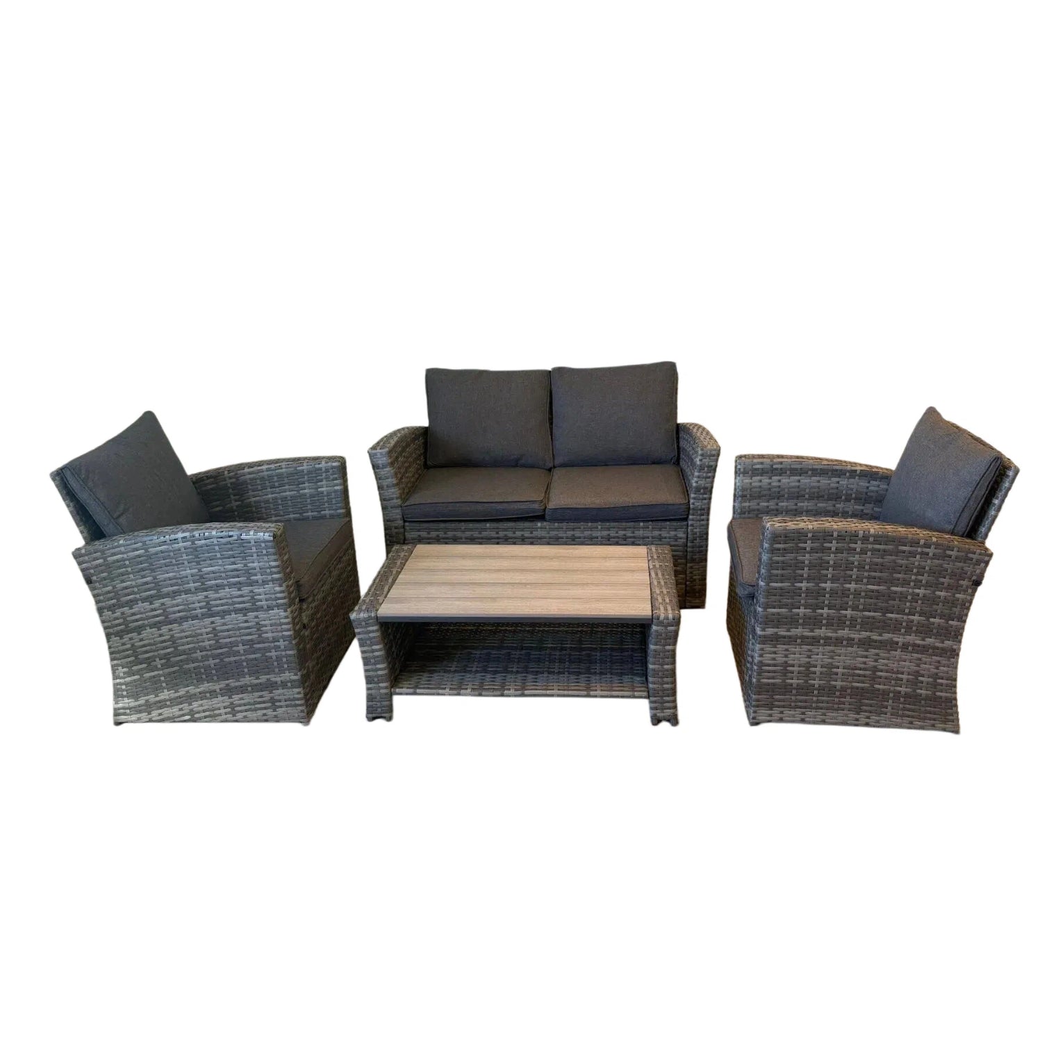 The Seth 4 Seat Rattan Sofa Lounge Set - Image 3