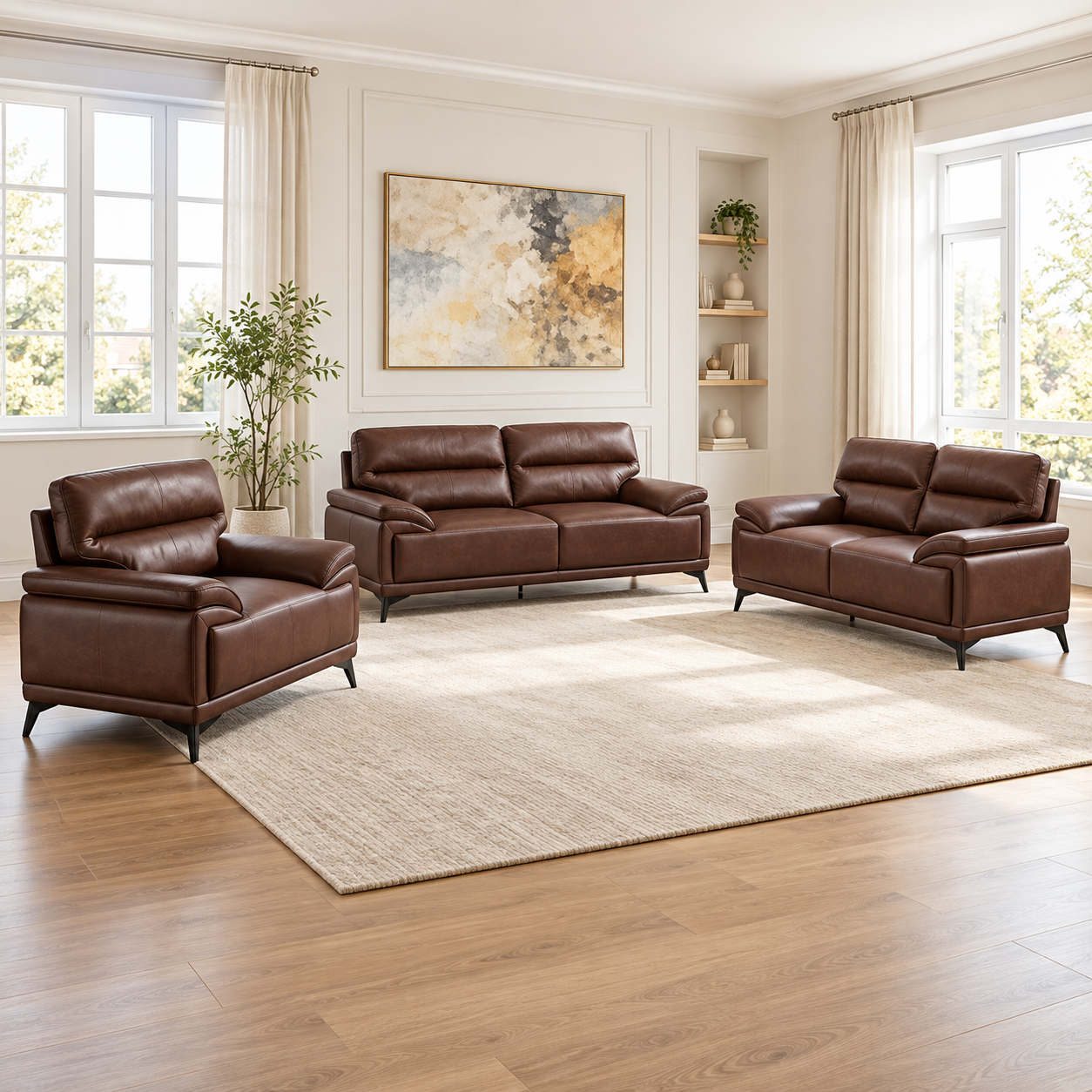 Arlo Leather Air Sofa Collection - 3+1 - Image 2