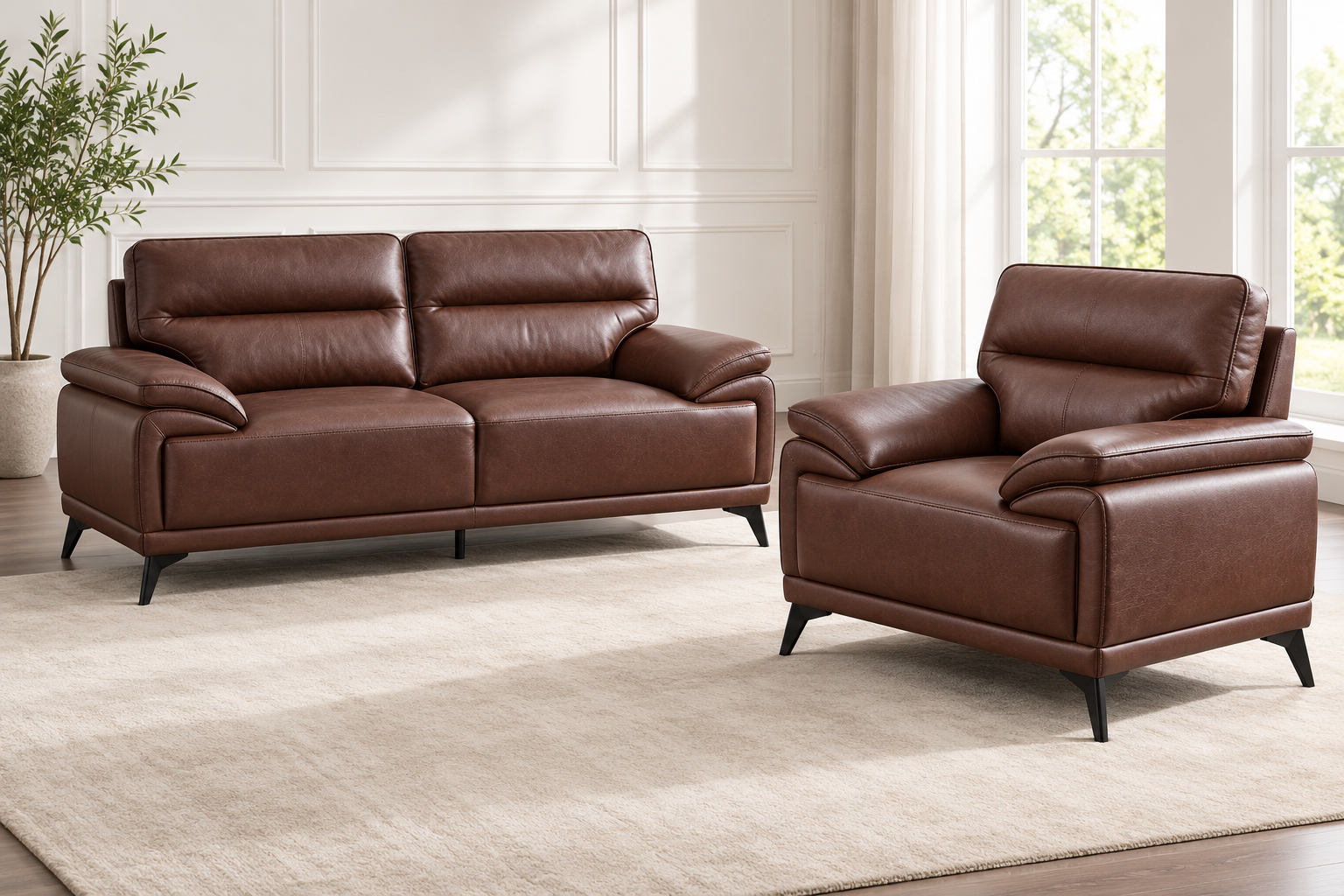 Arlo Leather Air Sofa Collection - 2+1