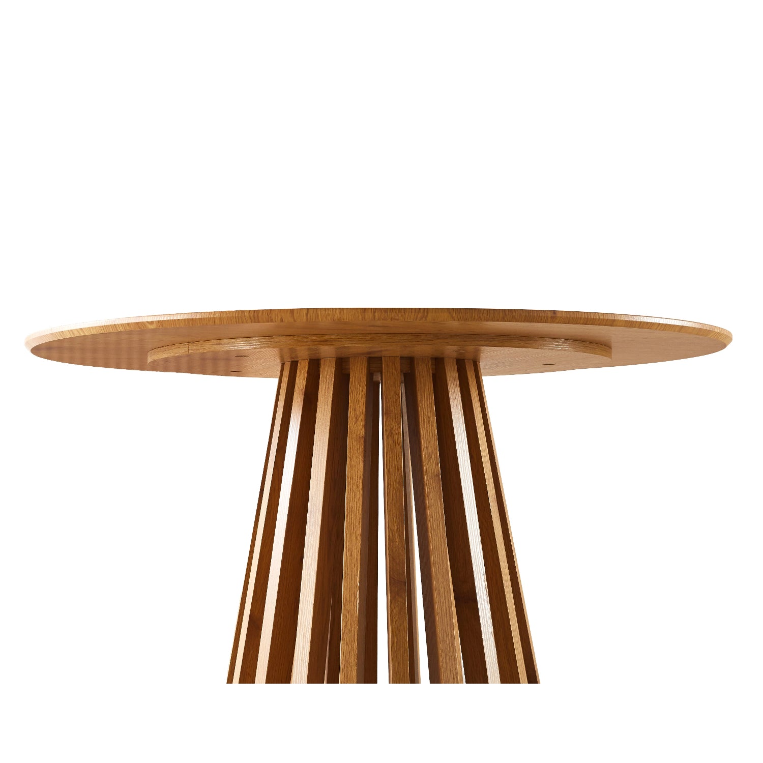 Kayci Round Oak Dining Table with 4 Emily Chairs - Grey - Image 5