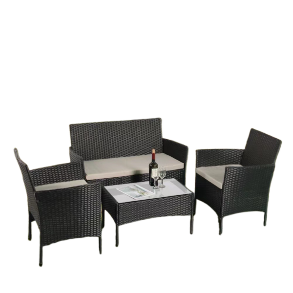 June 4 Piece Garden Rattan Set
