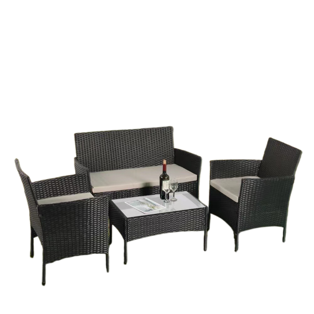 June 4 Piece Garden Rattan Set