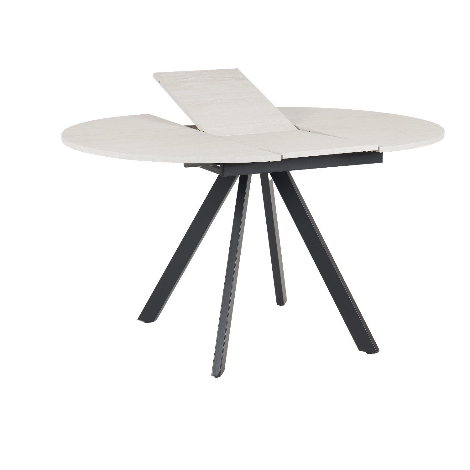 Harley Extendable Dining Table with 4 Charlotte Velvet Chairs - Blue - Image 4