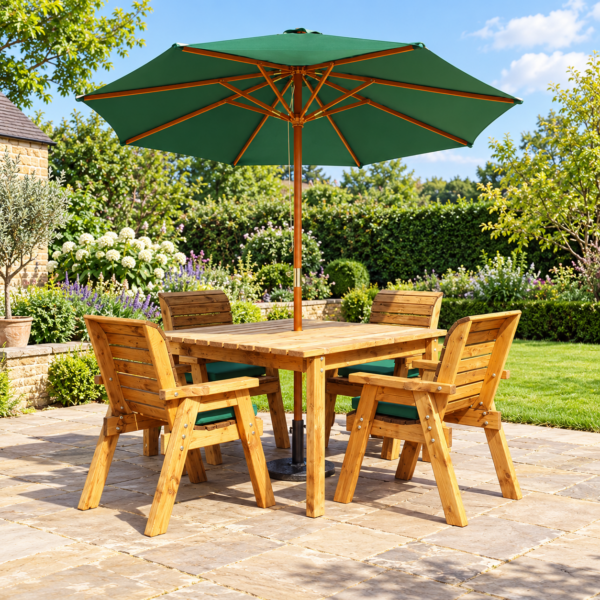 The Langford Four-Seater Wooden Garden Dining Set - Collection