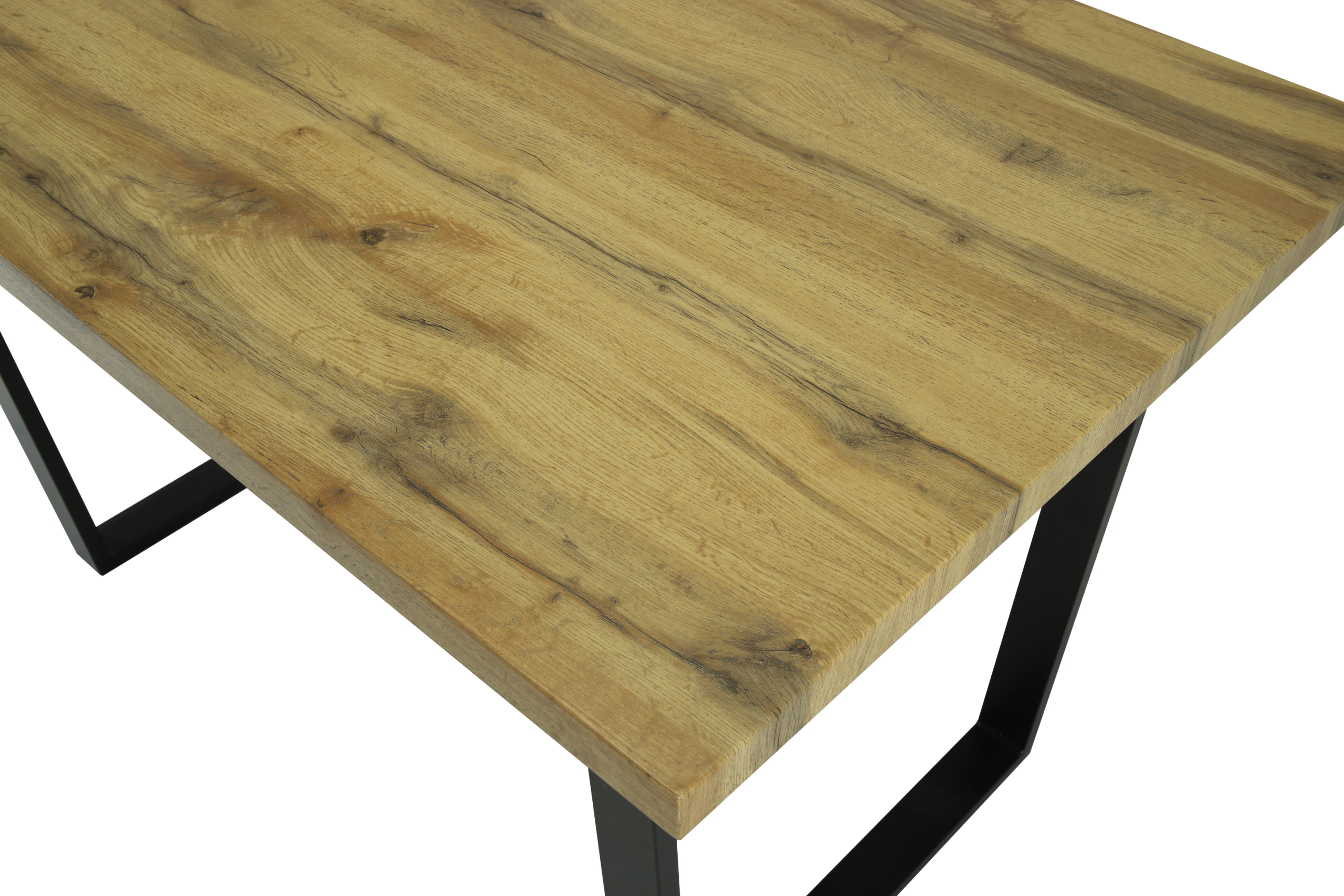 Margot Oak Dining Table with Industrial Black Legs - Image 3
