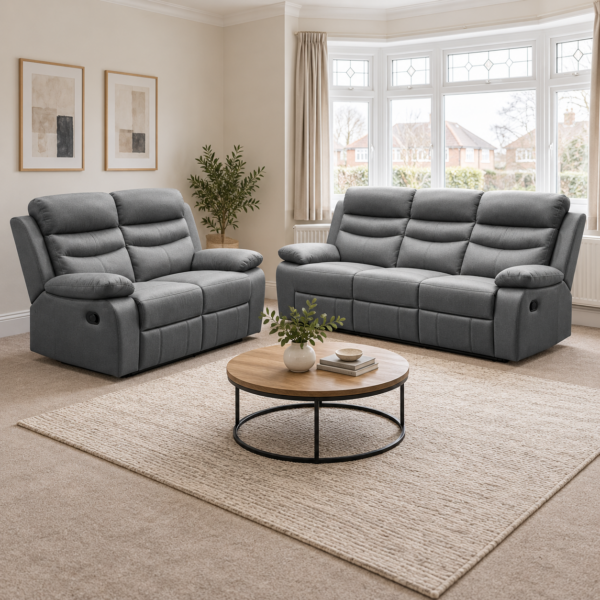 Sadie Leather Reclining Suite - 3+2