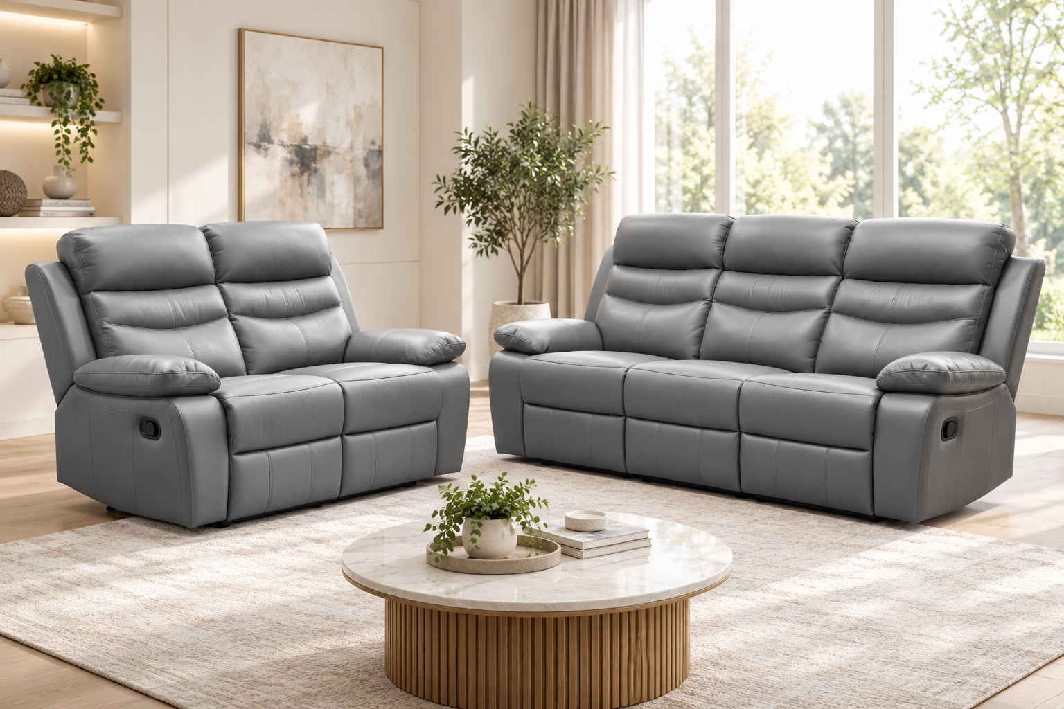 Sadie Leather Reclining Suite - Image 5