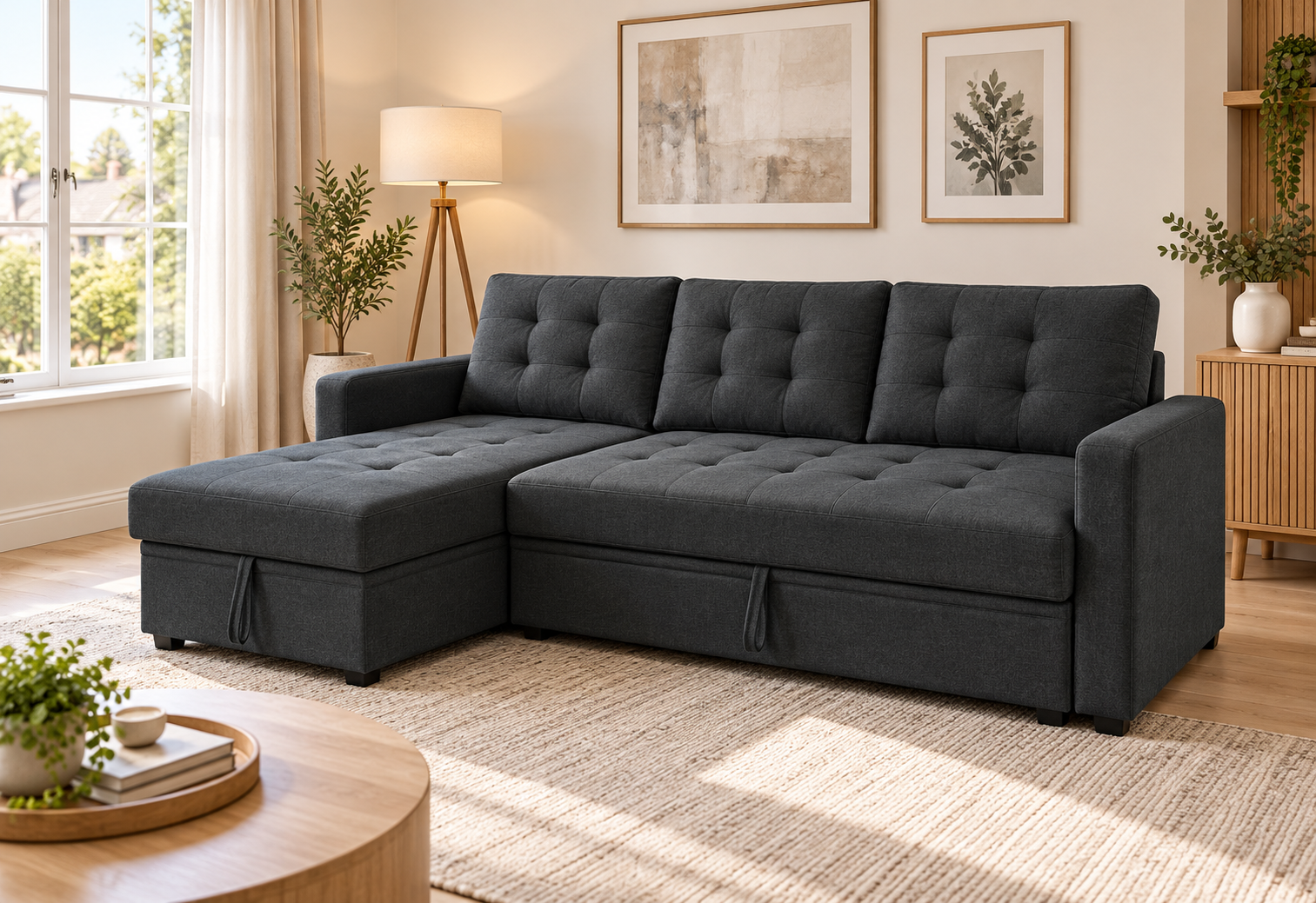 Taylor-May Reversible Corner Sofa Bed with Storage