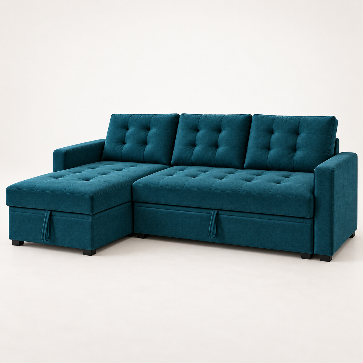 Taylor-May Reversible Corner Sofa Bed with Storage – Deep Teal - Image 2